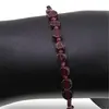 Bratara Cuart roz si Granat discuri fatetate 3mm si Granat banuti 5mm, imagine 3