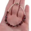Bratara Cuart roz si Granat discuri fatetate 3mm si Granat banuti 5mm, imagine 4