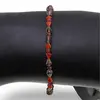 Bratara Granat Rhodolit discuri fatetate 2mm cu Cuart fumuriu si Carneol fatetat 3-4mm, imagine 3