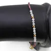 Bratara Granat Rhodolit si Mix Berile sfere fatetate cu bumbi aurii, 2-3mm, imagine 3