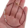 Bratara Granat Rhodolit si Mix Berile sfere fatetate cu bumbi aurii, 2-3mm, imagine 4
