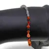 Bratara Labradorit discuri fatetate 3mm, Turmalina neagra sfere fatetate 3mm si Carneol fatetat 4-5mm, imagine 3