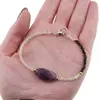 Bratara Prehnit si Iolith discuri fatetate 4mm, Ametist fatetat 20mm, imagine 2