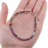 Bratara Safir multicolor si Rubin sfere fatetate 4mm cu Argint 925, imagine 3