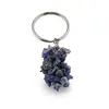 Breloc ciorchine cu pietre chips Lapis lazuli