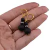 Cercei cu agatatoare Onix negru mat si Hematit sfere, 6-10mm, imagine 3
