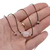Colier reglabil hippie cu Cuart roz fatetat, 4-9mm, imagine 4