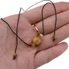 Colier reglabil hippie cu Ochi de tigru galben fatetat, 4-9mm, imagine 4