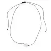 Colier reglabil hippie cu Piatra lunii sfere, 3-8mm