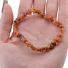 Bratara pe elastic cu pietre chips Calcit orange, imagine 3