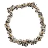 Bratara pe elastic cu pietre chips Jasp dalmatian