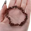 Bratara pe elastic cu pietre chips Jasp rosu, imagine 3