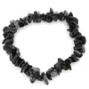 Bratara pe elastic cu pietre chips Obsidian fulg de nea
