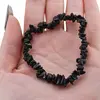 Bratara pe elastic cu pietre chips Obsidian negru, imagine 3