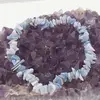 Bratara pe elastic cu pietre chips Opal albastru, imagine 2