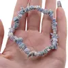 Bratara pe elastic cu pietre chips Opal albastru, imagine 3