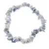 Bratara pe elastic cu pietre chips Opal albastru