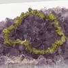 Bratara pe elastic cu pietre chips Peridot, imagine 2