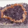 Bratara pe elastic cu pietre chips Piatra Lunii piersica, imagine 2