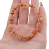 Bratara pe elastic cu pietre chips Piatra Lunii piersica, imagine 3