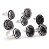 Inel reglabil cu montura argintie Obsidian fulg de nea, imagine 2