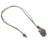 Colier reglabil / Suport pentru cristal rulat, gri, imagine 3