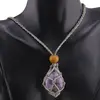 Colier reglabil / Suport pentru cristal rulat, gri, imagine 4