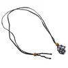 Colier reglabil / Suport pentru cristal rulat, negru, imagine 3