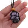 Colier reglabil / Suport pentru cristal rulat, negru, imagine 5