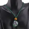 Colier reglabil / Suport pentru cristal rulat, verde, imagine 4