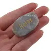Cristal slefuit Acvamarin cu afirmatie gravata - Relax, imagine 4