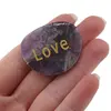 Cristal slefuit Ametist cu afirmatie gravata - Love, imagine 4