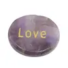 Cristal slefuit Ametist cu afirmatie gravata - Love