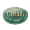 Cristal slefuit Aventurin dark cu afirmatie gravata -  Dream