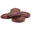 Cristal slefuit Jasp rosu cu afirmatie gravata -  Joy, imagine 3