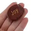 Cristal slefuit Jasp rosu cu afirmatie gravata -  Joy, imagine 4