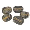 Cristal slefuit Jasp zebra verde cu afirmatie gravata -  Courage, imagine 2