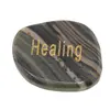 Cristal slefuit Jasp zebra verde cu afirmatie gravata -  Healing