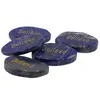 Cristal slefuit Lapis lazuli cu afirmatie gravata - Believe, imagine 3