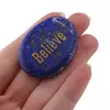 Cristal slefuit Lapis lazuli cu afirmatie gravata - Believe, imagine 4