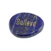 Cristal slefuit Lapis lazuli cu afirmatie gravata - Believe