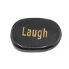 Cristal slefuit Onix cu afirmatie gravata - Laugh