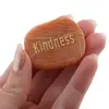 Cristal slefuit Piatra Lunii piersica cu afirmatie gravata - Kindness, imagine 4