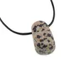 Pandantiv rulat cu gaura orizontala Jasp dalmatian, imagine 2