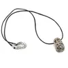 Pandantiv rulat cu gaura orizontala Jasp dalmatian