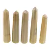 Turn / Obelisc cu opt fatete din Jad galben, 80-100g