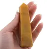 Turn / Obelisc cu patru fatete din Calcit galben, 80-100g, imagine 3