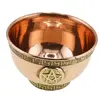 Bol din cupru cu Pentagrama pentru incarcare energetica a cristalelor, 8cm, imagine 2