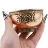 Bol din cupru cu Pentagrama si Semiluna pentru incarcare energetica a cristalelor, 8cm, imagine 3
