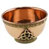 Bol din cupru cu Simbolul Triquetra pentru incarcare energetica a cristalelor, 8cm, imagine 2